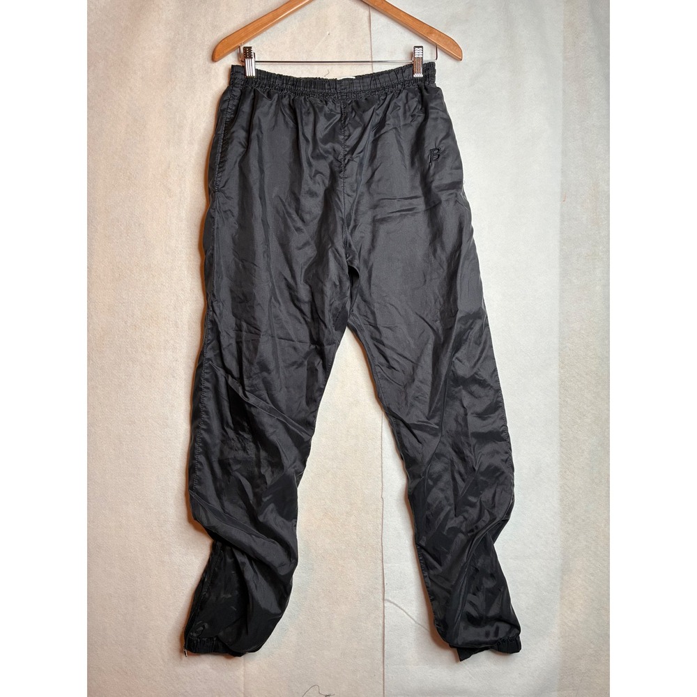 Vintage Bike Athletic Track Pants Mens Small Black‎ Nylon Windbreaker Warm Up S